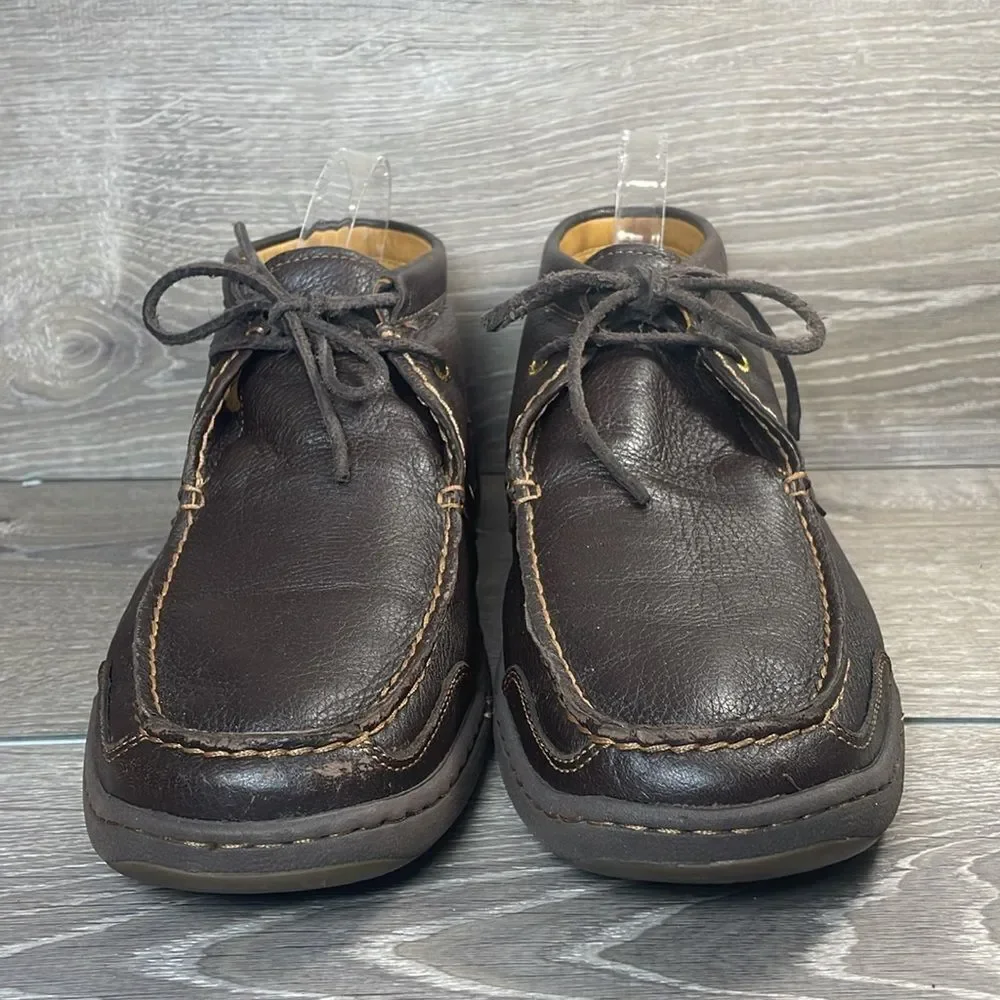 Sperry Top Sider Gold Cup Men’s Sz 11.5M Soft Dark Brown Leather Lace Up Chukka